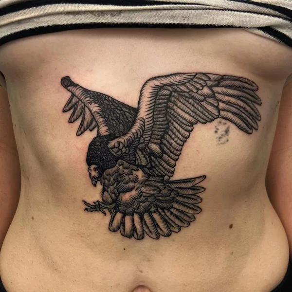 Graphic tattoo by Mackenzie in Düsseldorf