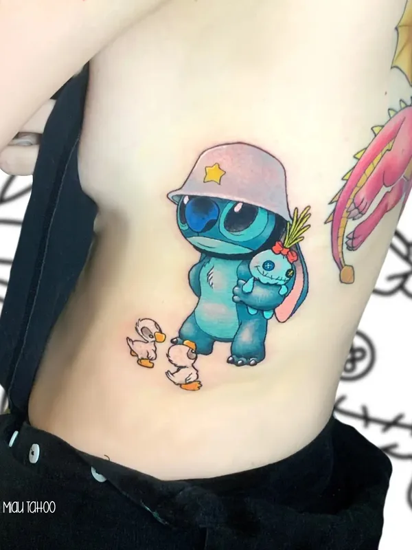 color cartoon Tatuagem em side #56291 | Tatuador Frau Miau Tattoo