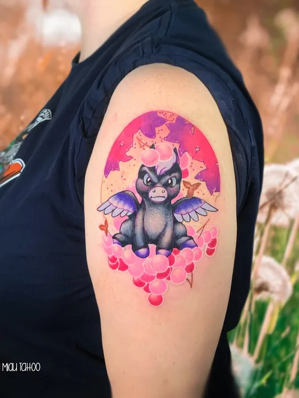 female color illustrative Tatuagem em upper arm #56289 | Tatuador Frau Miau Tattoo