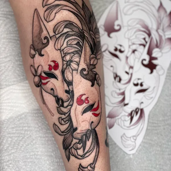 Botanical tattoo by Lisa Rosenfeld in Düsseldorf