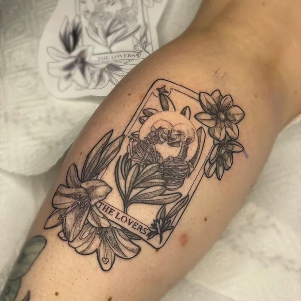 Botanical tattoo by Lisa Rosenfeld in Düsseldorf