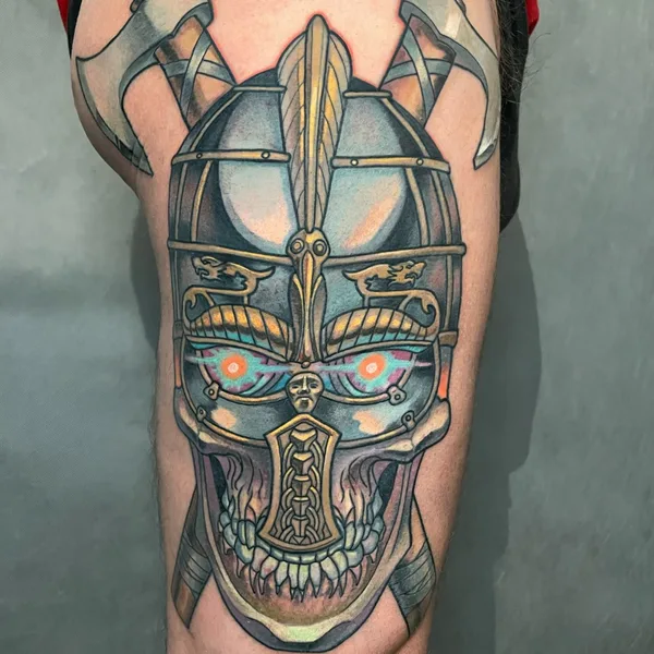 Illustrative tattoo by Kirill Putiatin in Saint Petersburg