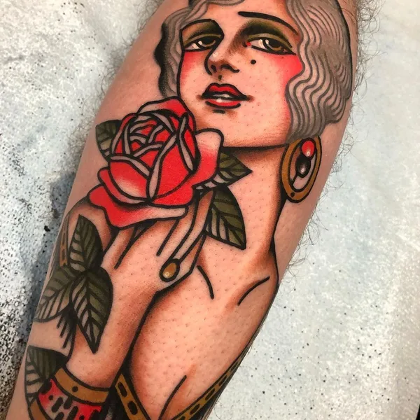 Traditional tattoo by Joe Mallard in Salem