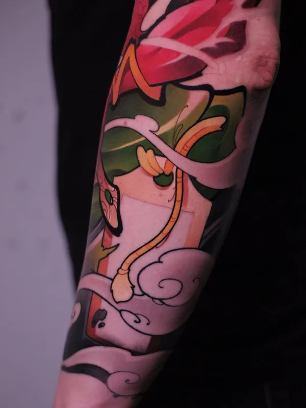 color japanese Tatuagem em forearm #44575 | Tatuador Александр Черный