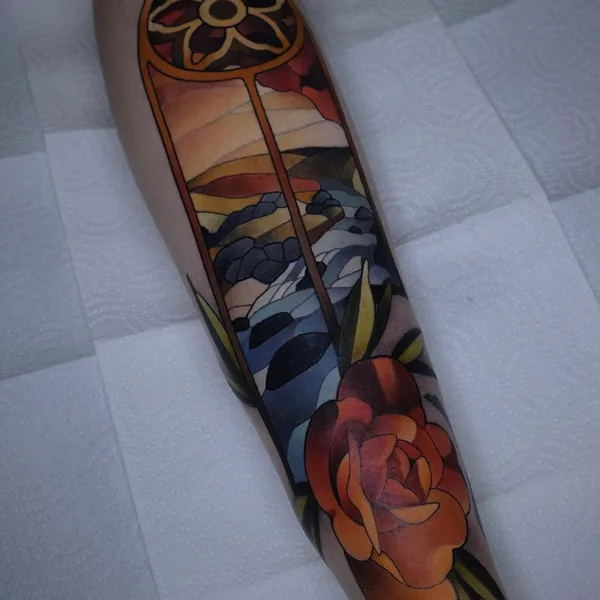 Нео традиционная tattoo by Max Difu in Томск
