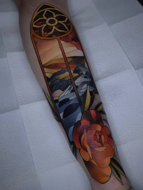 Нео традиционная tattoo by Max Difu in Томск