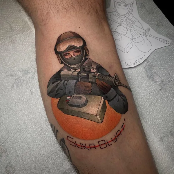 Нео традиционная tattoo by Max Difu in Томск