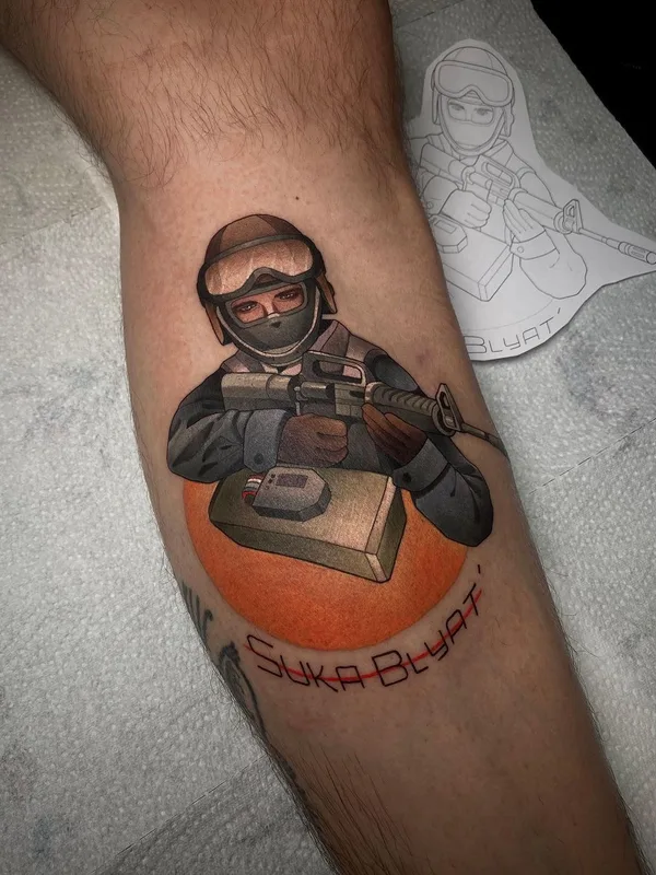 Нео традиционная tattoo by Max Difu in Томск