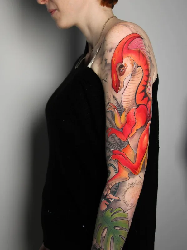 female color illustrative 타투 부위 full sleeve #44623 | 타투이스트 Victoria Ko