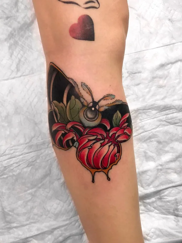 color neo traditional татуировка на thigh #44633 | Тату мастер Andrew Davidov