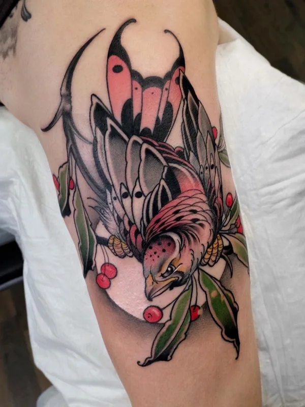 color neo traditional татуировка на forearm #44639 | Тату мастер Andrew Davidov