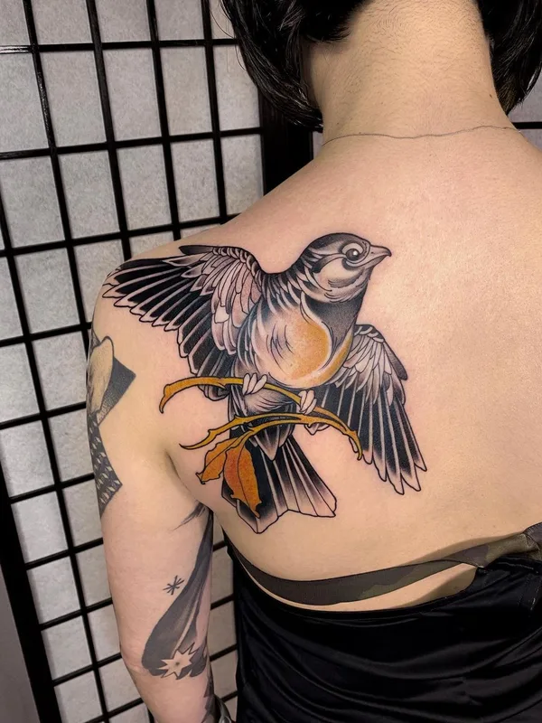 color neo traditional татуировка на shoulder blade #44635 | Тату мастер Andrew Davidov