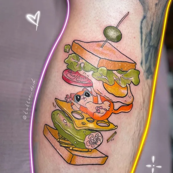 Нью Скул tattoo by Юна Авдеева in Санкт-Петербург