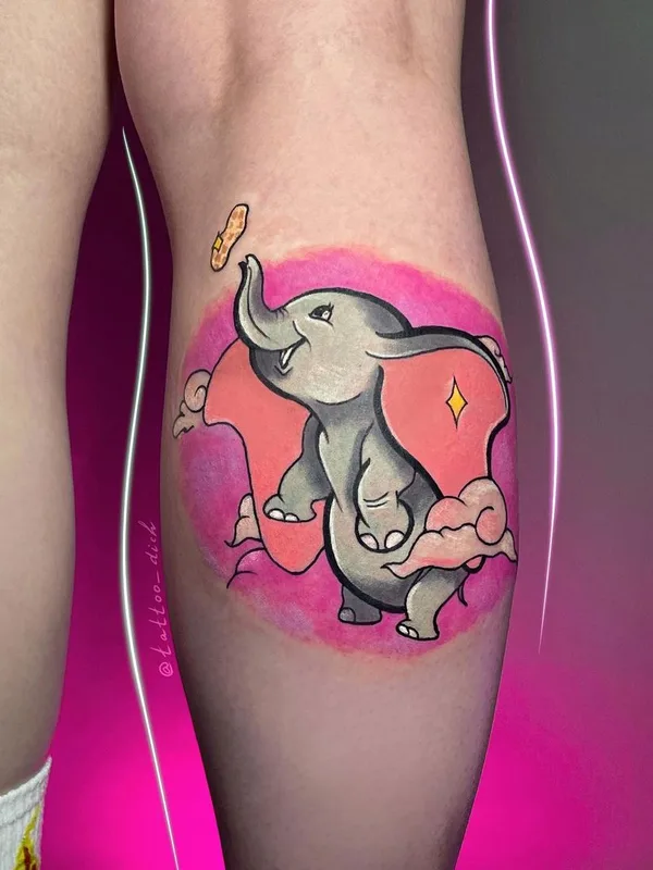 color cartoon татуировка на calf #44678 | Тату мастер Юна Авдеева