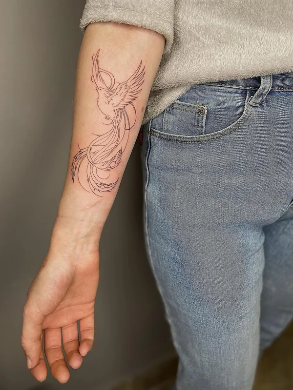 black fineline татуировка на forearm #60208 | Тату мастер Катя Нестерова