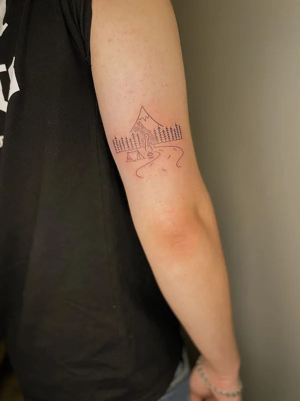 black linework татуировка на forearm #60201 | Тату мастер Катя Нестерова