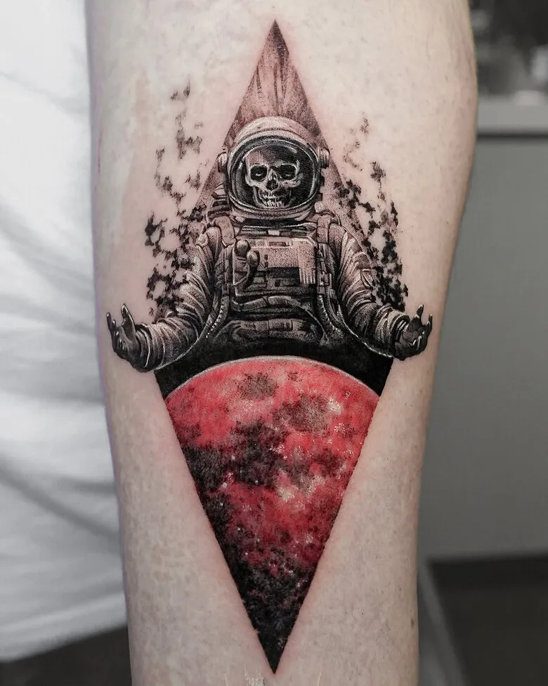 astronaut tattoo