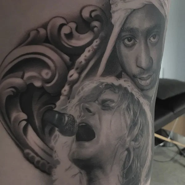 Portrait tattoo by David Vega in Austin