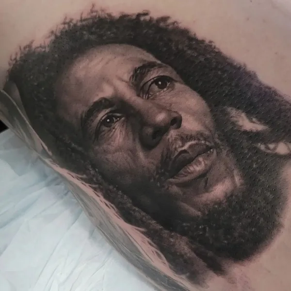 Portrait tattoo by David Vega in Austin