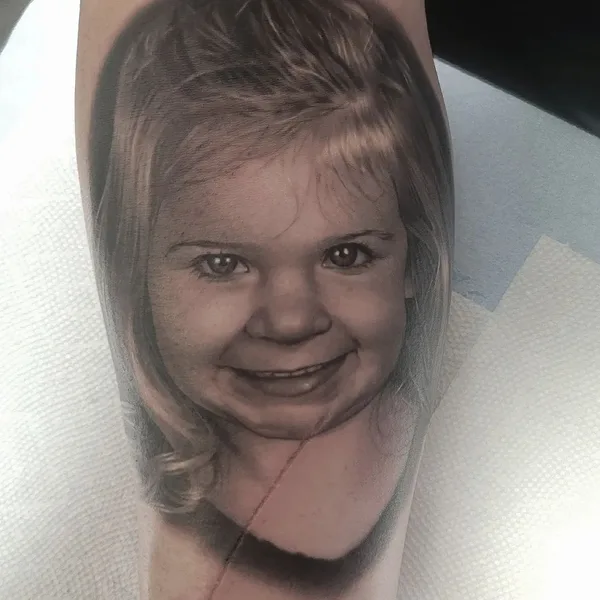 Portrait tattoo by David Vega in Austin