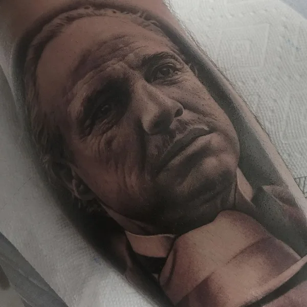 Portrait tattoo by David Vega in Austin
