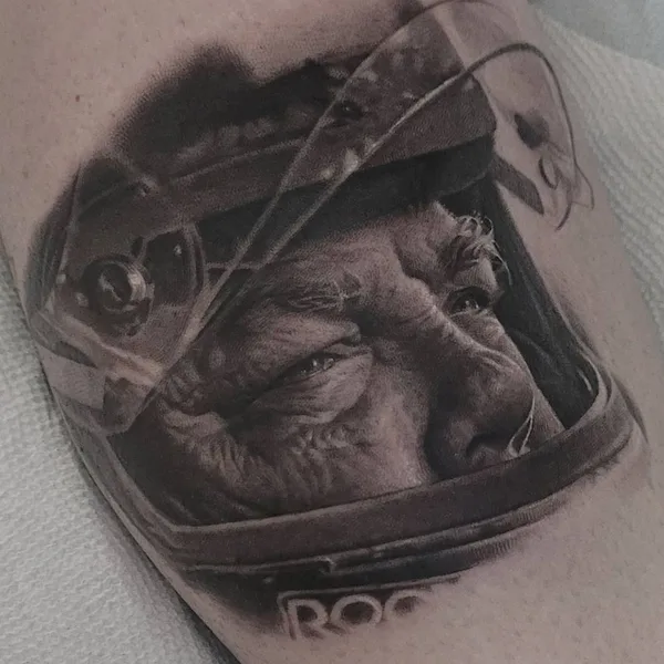 Portrait tattoo by David Vega in Austin
