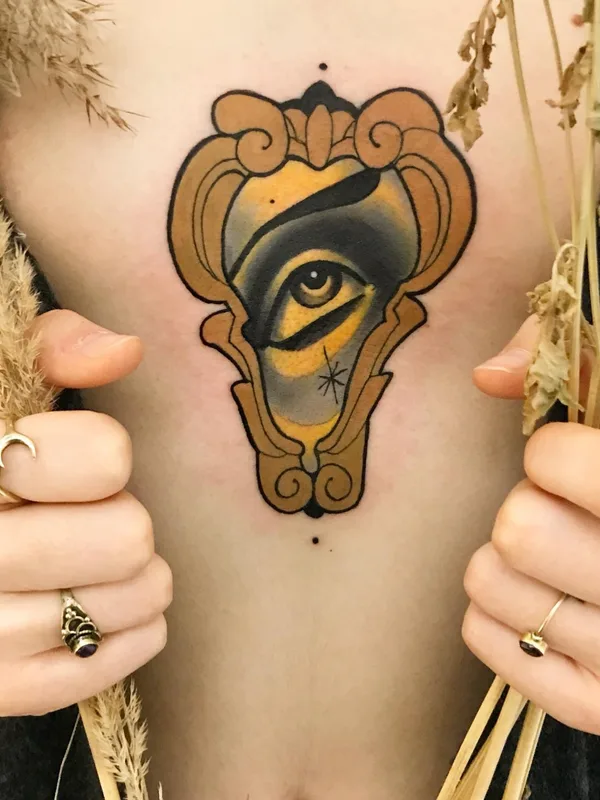 female color neo traditional Tatuagem em chest #61258 | Tatuador Adriaan Machete