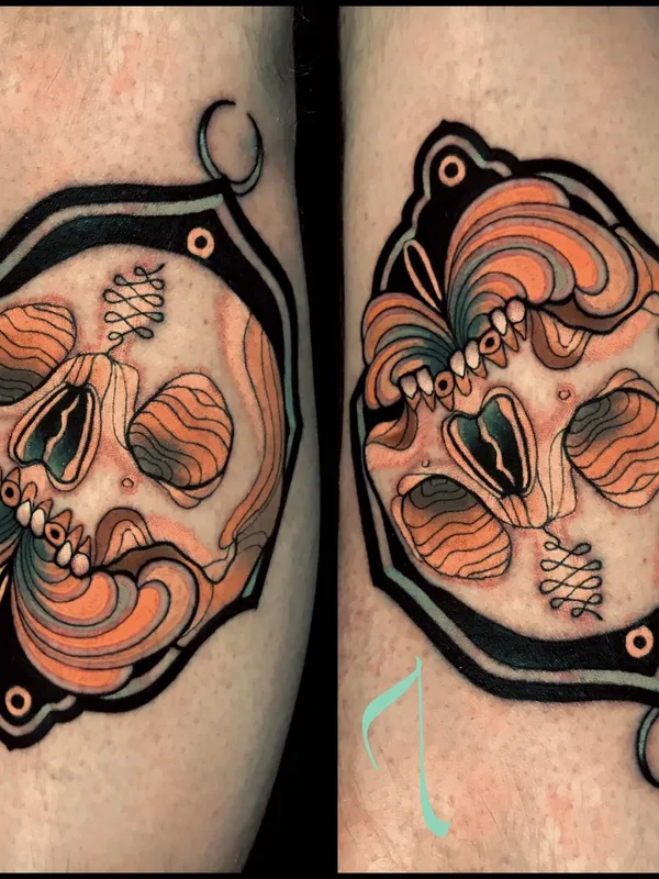 color neo traditional Tatuagem em thigh #61256 | Tatuador Adriaan Machete
