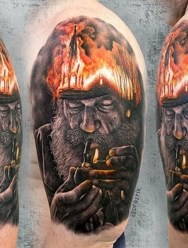 color realism 纹身 在 shoulder #50480 | 纹身师 Алексей Коновалов