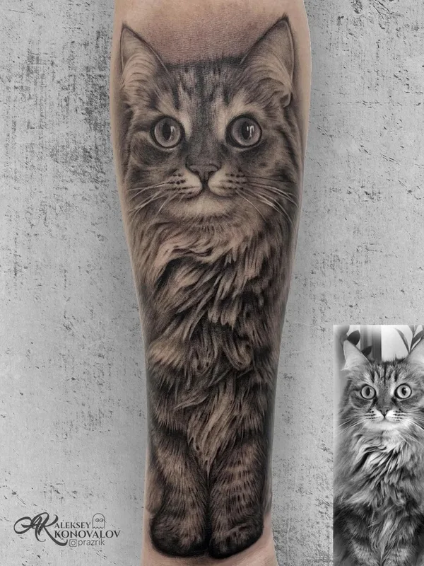 black and grey realism 纹身 在 forearm #50488 | 纹身师 Алексей Коновалов