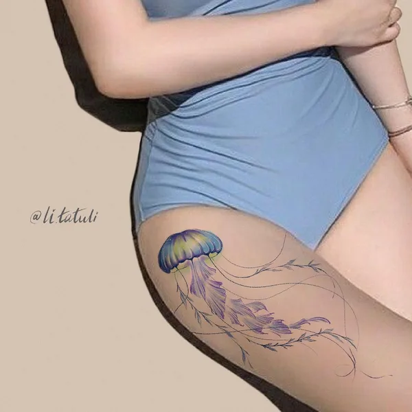Watercolor tattoo by Ангелина Начётова in Казань