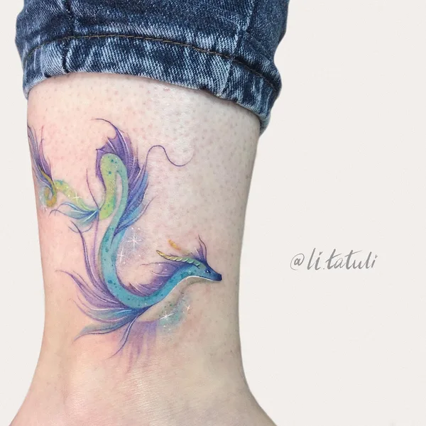 Watercolor tattoo by Ангелина Начётова in Казань