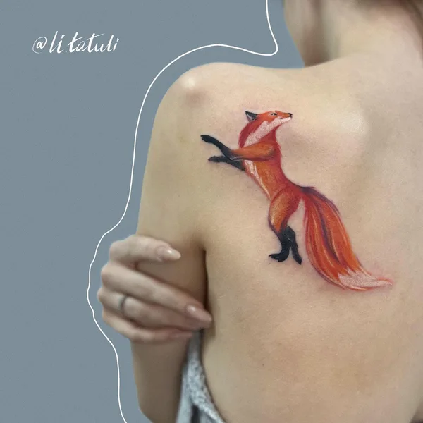 Watercolor tattoo by Ангелина Начётова in Казань
