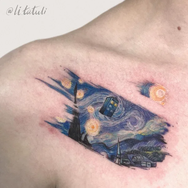 Watercolor tattoo by Ангелина Начётова in Казань