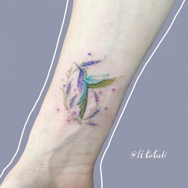 Watercolor tattoo by Ангелина Начётова in Казань