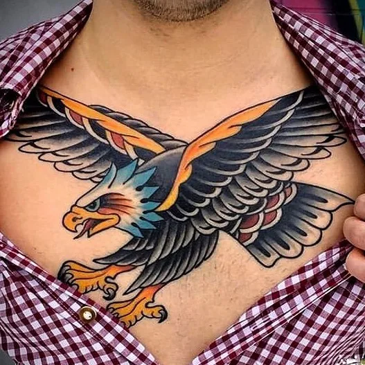 male color old school Tatuagem em chest #50541 | Tatuador Миша Макеев