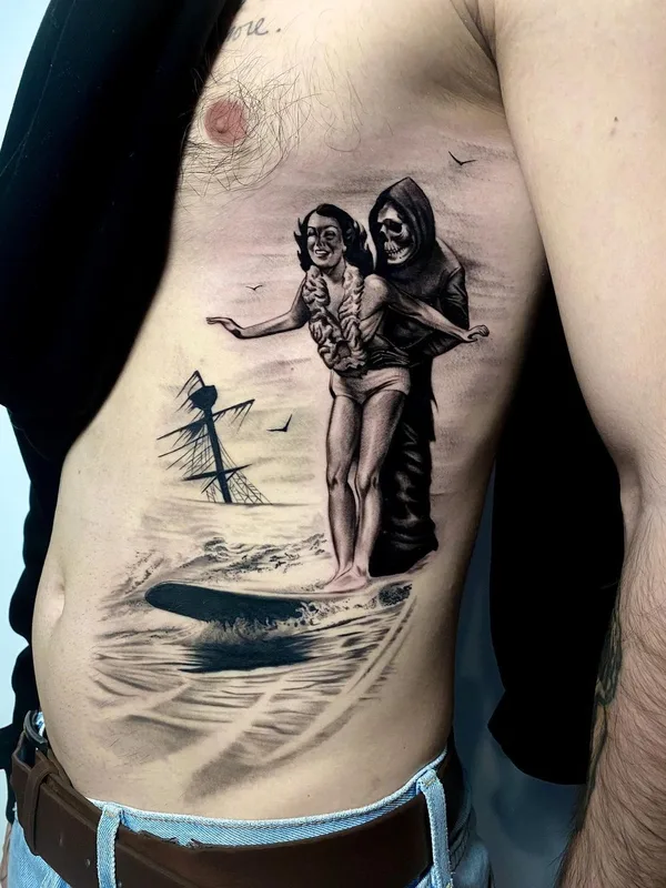 male black and grey realism 타투 부위 side #50563 | 타투이스트 Артем Есипов