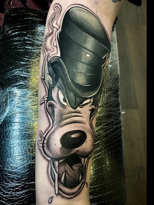 black and grey cartoon 타투 부위 forearm #50560 | 타투이스트 Артем Есипов