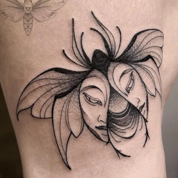 Graphic tattoo by Арина Инголычева in Саратов