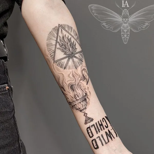 Graphic tattoo by Арина Инголычева in Саратов