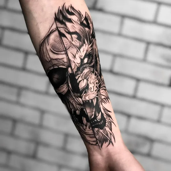 Graphic tattoo by Костя Камбуров in Саратов