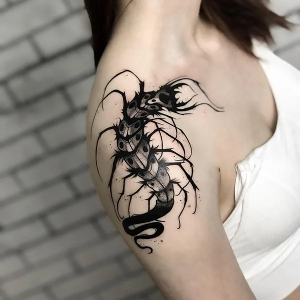 Graphic tattoo by Костя Камбуров in Саратов