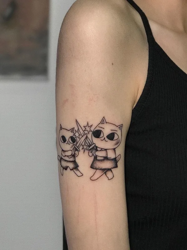 female black cartoon 타투 부위 forearm #50640 | 타투이스트 Носик Собачкин