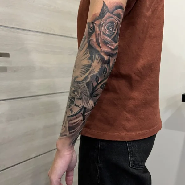 Lettering tattoo by Андрей Тихомиров in Saint Petersburg