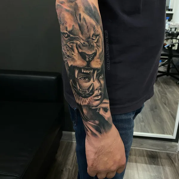 Lettering tattoo by Андрей Тихомиров in Saint Petersburg