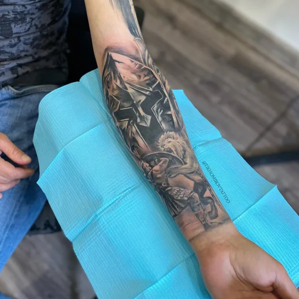 Lettering tattoo by Андрей Тихомиров in Saint Petersburg