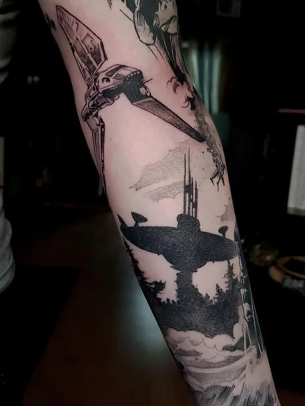 black and grey blackwork tattoo auf forearm #35441 | Tätowierer Skinlab tattoo Praha - Mirek