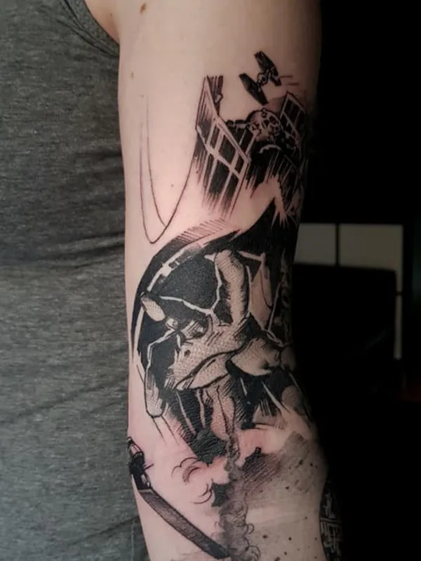 black blackwork tattoo auf forearm #35437 | Tätowierer Skinlab tattoo Praha - Mirek