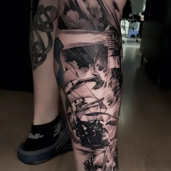 New School tattoo by Skinlab tattoo Praha - Mirek
