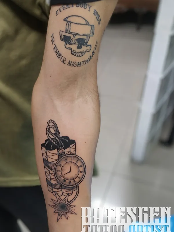 black blackwork татуировка на forearm #65017 | Тату мастер João 'BatesGen' Santos